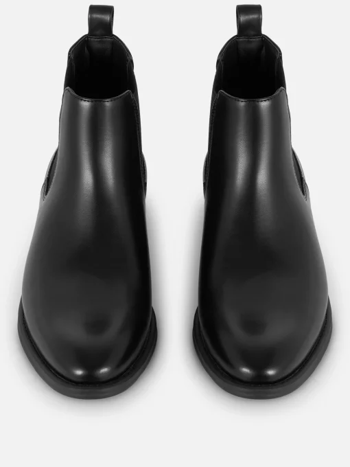 Faux Leather Chelsea Boots