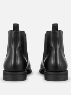 Faux Leather Chelsea Boots