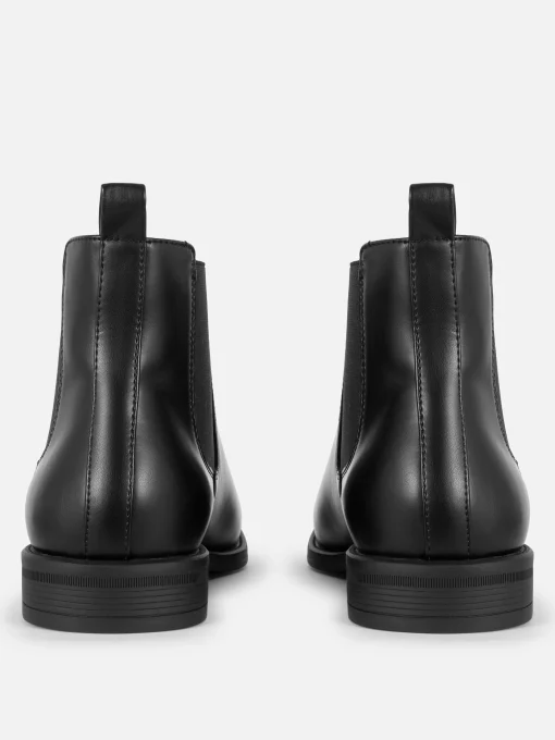 Faux Leather Chelsea Boots