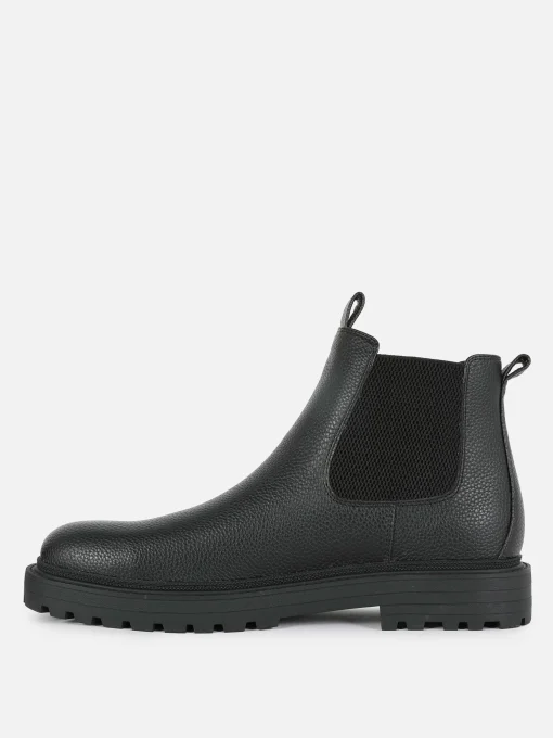 Faux Leather Chelsea Boots