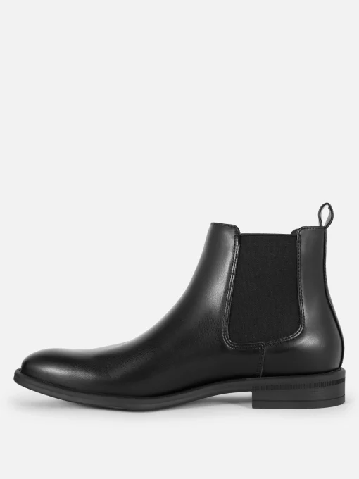 Faux Leather Chelsea Boots