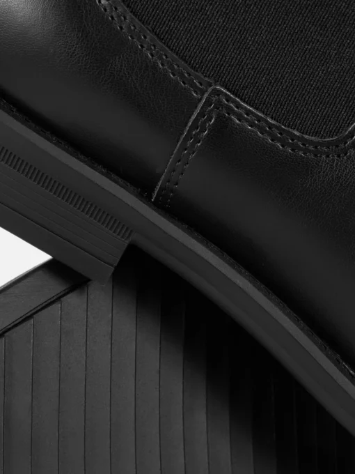 Faux Leather Chelsea Boots