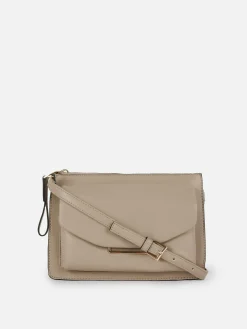 Faux Leather Crossbody Bag
