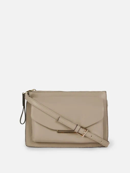 Faux Leather Crossbody Bag
