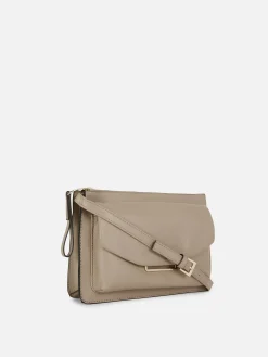 Faux Leather Crossbody Bag