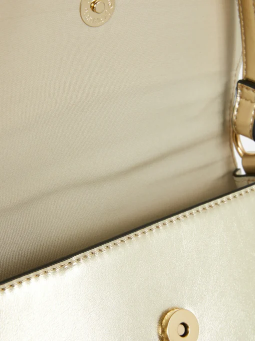 Faux Leather Flap Over Shoulder Bag