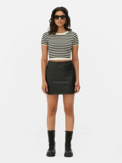 Faux Leather Mini Skirt