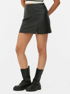 Faux Leather Mini Skirt