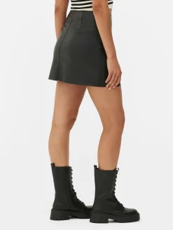 Faux Leather Mini Skirt