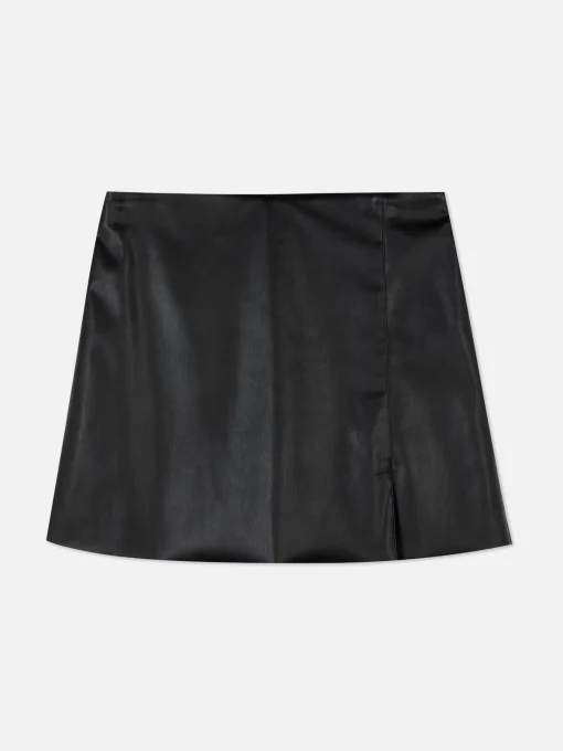 Faux Leather Mini Skirt