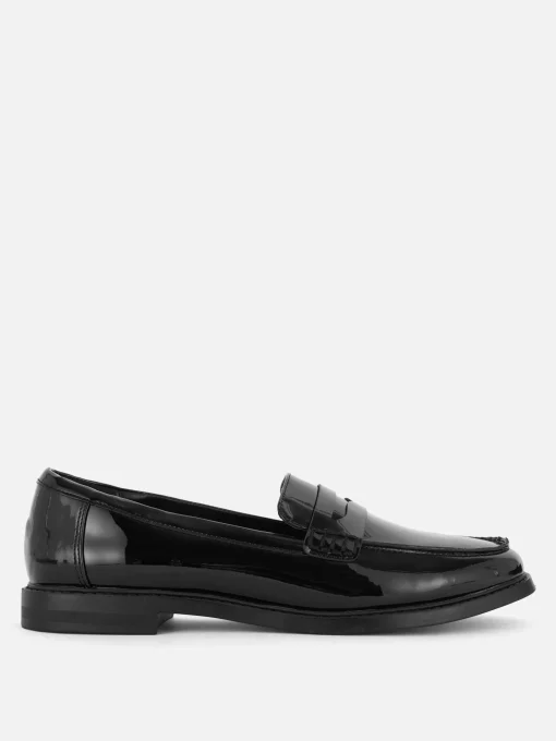 Faux Leather Penny Loafers