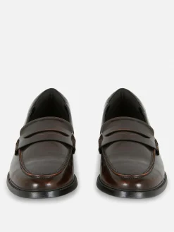 Faux Leather Penny Loafers