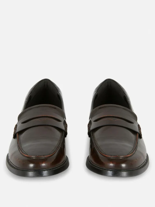 Faux Leather Penny Loafers