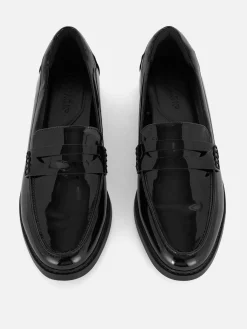 Faux Leather Penny Loafers