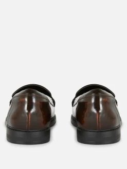 Faux Leather Penny Loafers