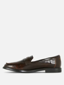 Faux Leather Penny Loafers