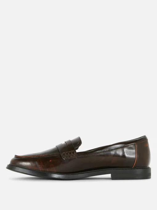 Faux Leather Penny Loafers
