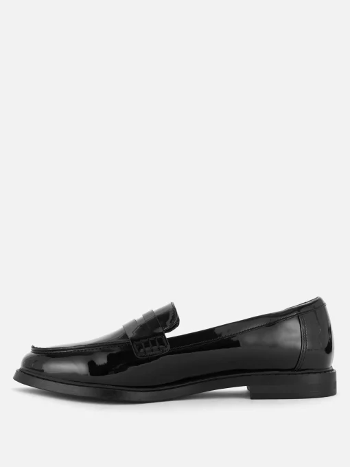 Faux Leather Penny Loafers