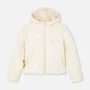 Faux Leather Puffer Jacket