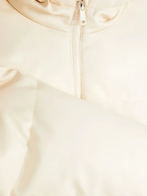 Faux Leather Puffer Jacket