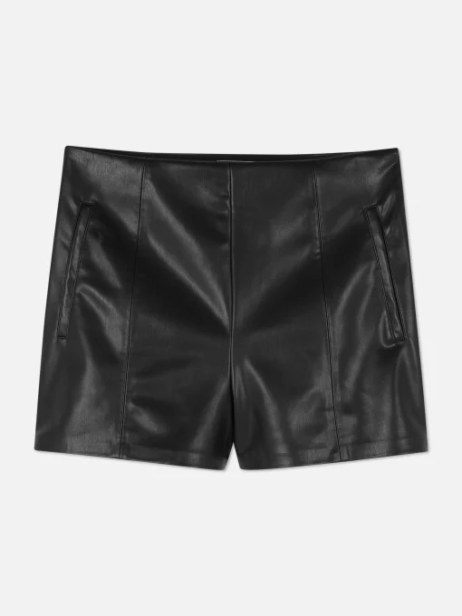 Faux Leather Shorts