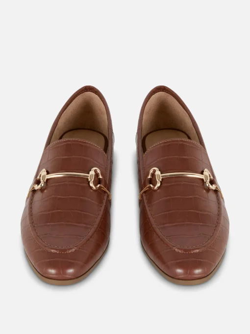 Faux Leather Snaffle Loafers
