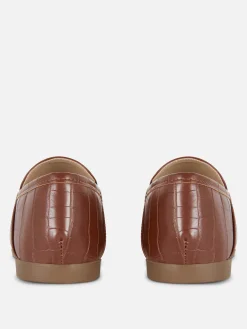 Faux Leather Snaffle Loafers