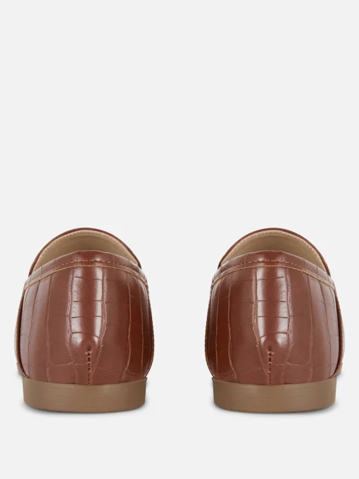 Faux Leather Snaffle Loafers