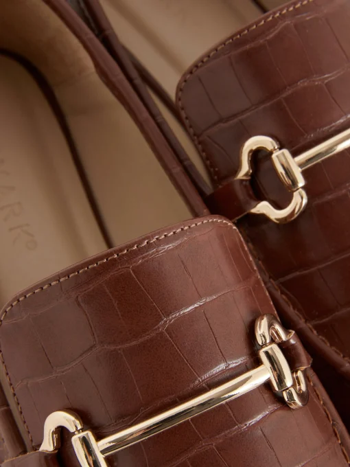 Faux Leather Snaffle Loafers
