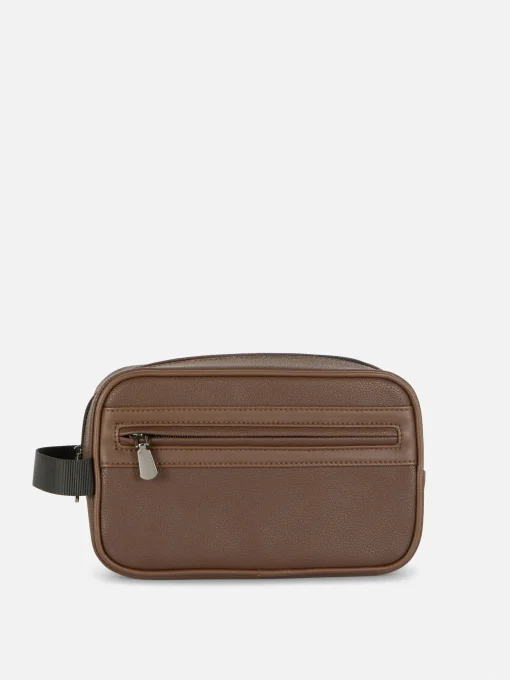 Faux Leather Toiletry Bag