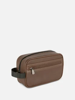 Faux Leather Toiletry Bag