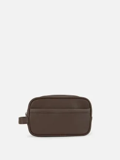 Faux Leather Wash Bag
