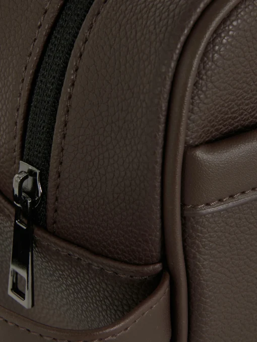 Faux Leather Wash Bag