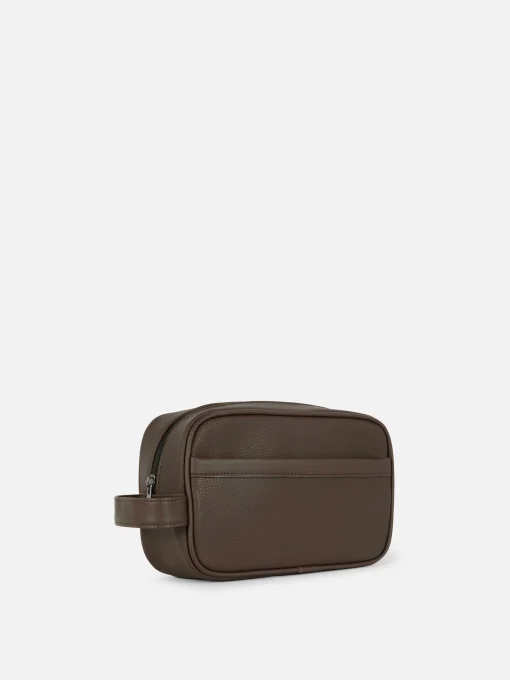 Faux Leather Wash Bag