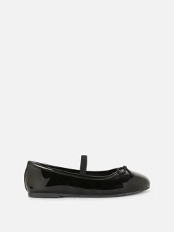 Faux Patent Ballerinas
