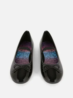 Faux Patent Ballerinas