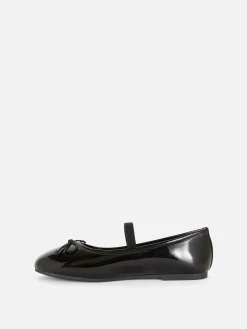 Faux Patent Ballerinas