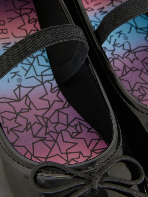 Faux Patent Ballerinas