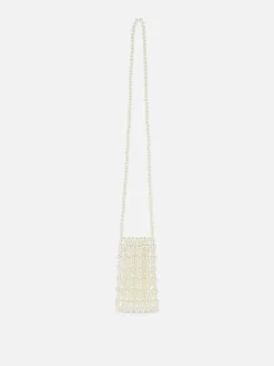 Faux Pearl Phone Bag