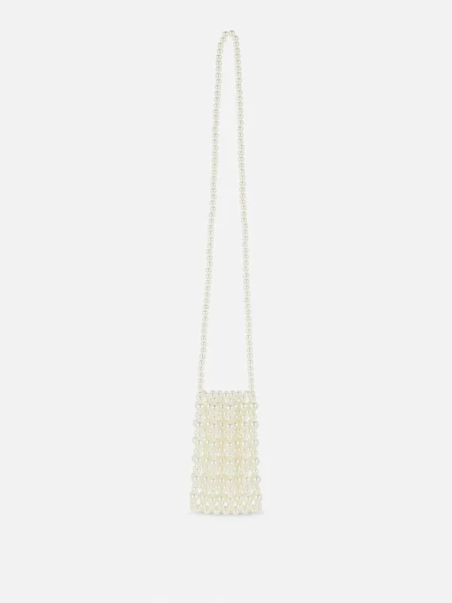 Faux Pearl Phone Bag