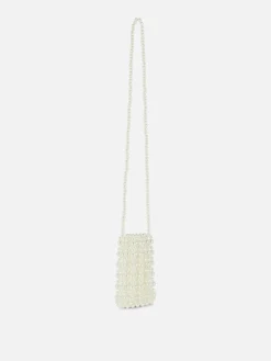 Faux Pearl Phone Bag