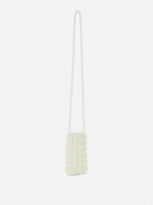 Faux Pearl Phone Bag