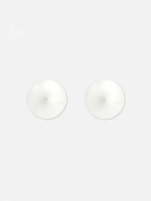 Faux Pearl Stud Earrings