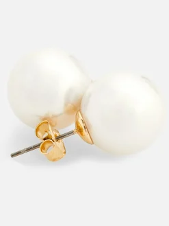 Faux Pearl Stud Earrings