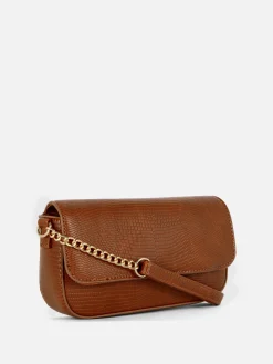 Faux Snakeskin Crossbody Bag