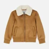 Faux Suede Bomber Jacket