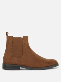 Faux Suede Chelsea Boots