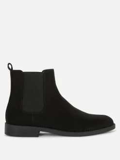 Faux Suede Chelsea Boots
