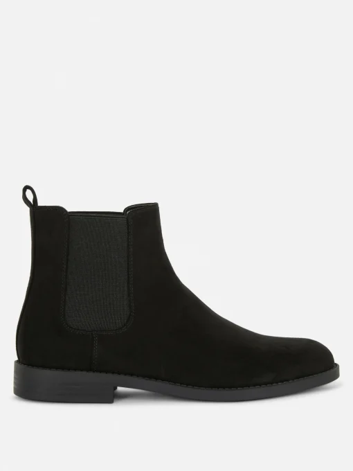 Faux Suede Chelsea Boots