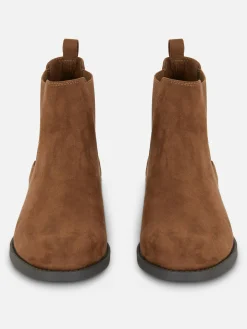 Faux Suede Chelsea Boots